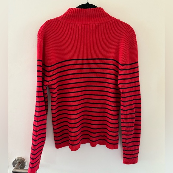 Vintage Tommy Hilfiger Red and Blue Turtleneck L - Picture 3 of 4